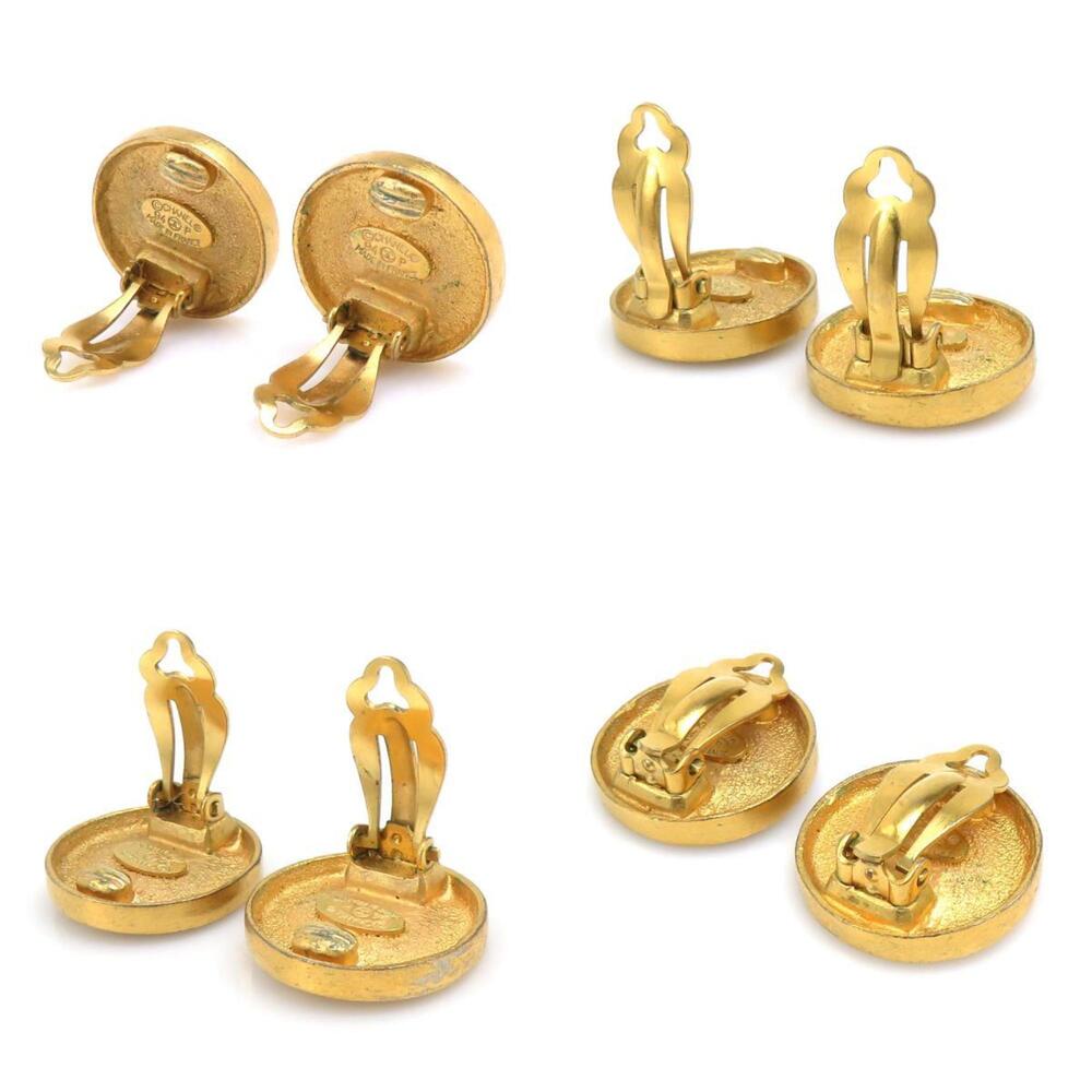 Chanel Cc Logo Clip-On Earrings Gold- #210022C44B - Picture 3 of 5